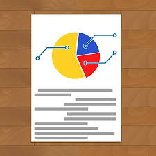 Pie Chart Document Infographic And Infochart Plan On Paper Sheet