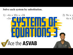 Asvab Math How To Solve Systems Of