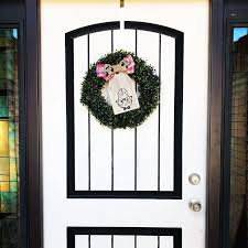 bunny wreath easter wreath white door