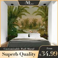 Palm Tree Forest Jungle 3d Wall Mural