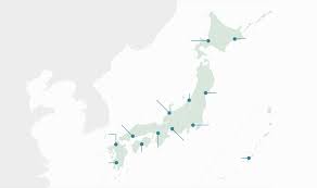 The map shows japan with administrative boundaries of japanese prefectures, cities, towns, expressways, main roads and streets. Weather Geography Japan S Weather Travel Japan Jnto
