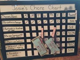 Chore Chart For My 6 Year Old First Chart First Allowance