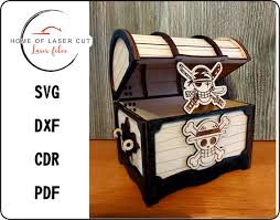 One Piece Treasure Box 3mm Material Svg