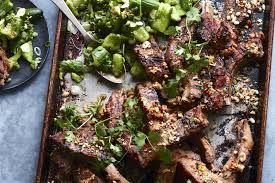 thai style baby back ribs with smashed
