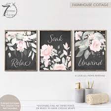 Bathroom Wall Art Prints Relax Soak