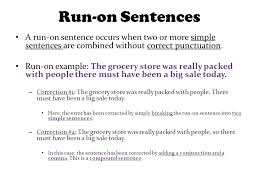 Run On Sentence Practice Worksheets