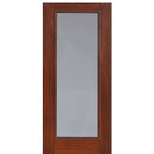 clear glass fiberglass exterior door