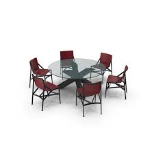 Kitchen & dining room sets. Cassina Dining Table Chair Set Black Glass Red Png Images Psds For Download Pixelsquid S113191695