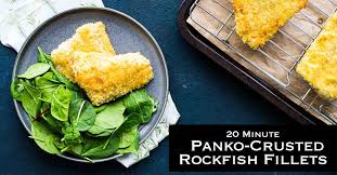 panko crusted rockfish fillets