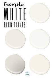 Favorite Behr White Paint Colors List