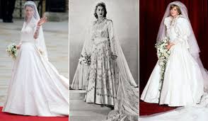 Did you know that the queen's wedding cake was 9 feet tall? From Elizabeth Ii To Diana The Most Iconic Royal Wedding Dresses
