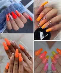Coffin nails are basically very long shaped nails, resembling the design of a traditional coffin, if you look closely. 21 Best Neon Orange Nails For Summer To Enjoy 2020