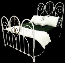 Full Antique Cast Iron And Brass Bed