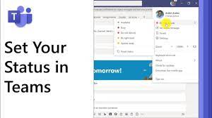 how to set status in microsoft teams