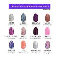 Get salon quality manicure at home in 10 minutes, try a pack today for only 2.99 Color Street On Twitter What S Your Astrology Sign And Colorstreet Glitter Shade