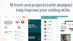 16 front end projects with designs to