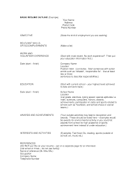 Download now this free cv outline template in word, save in pdf and get the job you deserve! Basic Resume Outline Sample Templates At Allbusinesstemplates Com