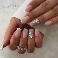 30 cute nails with rhinestones to