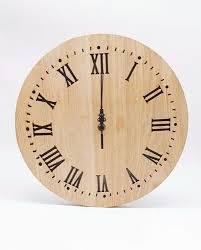 Round Wooden Wall Clock With Light
