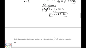 absolute and relative error calculus ii