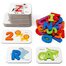 numbers and alphabets flash cards set