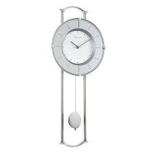 Silver Pendulum Wall Clock
