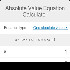 Absolute Value Equation Calculator