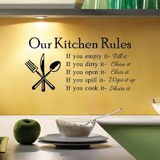 Kitchen Rules Wall Sticker Walling
