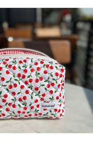 batekso mini cherry pattern makeup bag