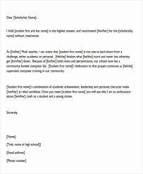 30 Scholarship Recommendation Letter Example