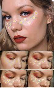 flower freckles makeup tutorial