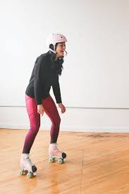 roller skates and hot pink leggings