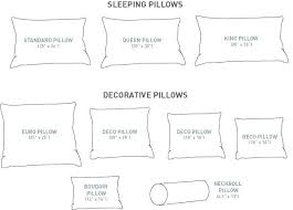 Pillow Size Chart Thebutcherandbarrel Co