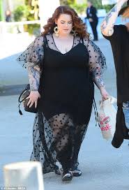Size 22 Model Tess Holliday Wows In Plunging Sheer Dress