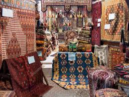 carpet in souk dubai stock