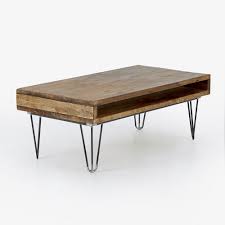 Weston home factory rectangle wood coffee table. Hairpin Storage Coffee Tables Heyl Interiors
