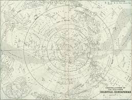 Antique Celestial Map Of The Southern Hemisphere C 1891