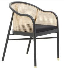 Contemporary Black Rattan Chair