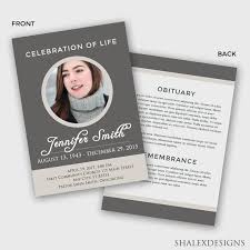 Obituary Card Template Funeral Photoshop Handmade Funeral