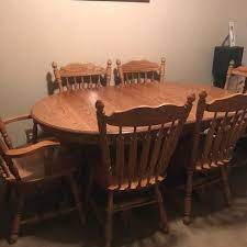 This sturdy table features storage beneath the surface for the four 11.75 leaves. Best Amish Solid Oak Dining Room Set For Sale In Hilliard Ohio For 2021