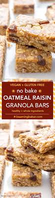 no bake oatmeal raisin granola bars