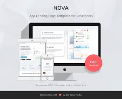 This app landing page template has all the prerequisites you need to convince your newly acquired customers to get interested in your mobile app or product. Nova Free Bootstrap 4 App Landing Page Template For Developers By Xiaoying Riley Medium