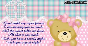 good night my super friend i cute