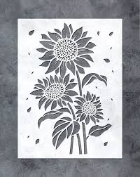 Sunflower Stencils For Painting On Wood