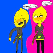 lady fzesimp on X: Lemongrab And Lemongirl Feels Embarrassed #Embarrassed  #CountessOfLemongirl #Lemongirl #EarlOfLemongrab #Blushing #Embarrassment  t.coXn9vfw2mYr  X