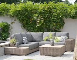 wicker modular garden lounge sofa set