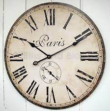 Large Paris Wall Clock Bliss And Bloom