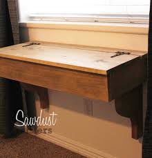 DIY Floating Desk/Vanity with Storage Sawdust Sisters