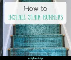 how to install stair runners using