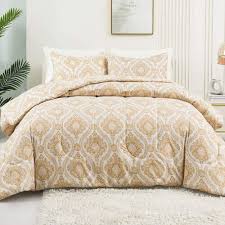 White Boho Damask 3 Pc Comforter Set